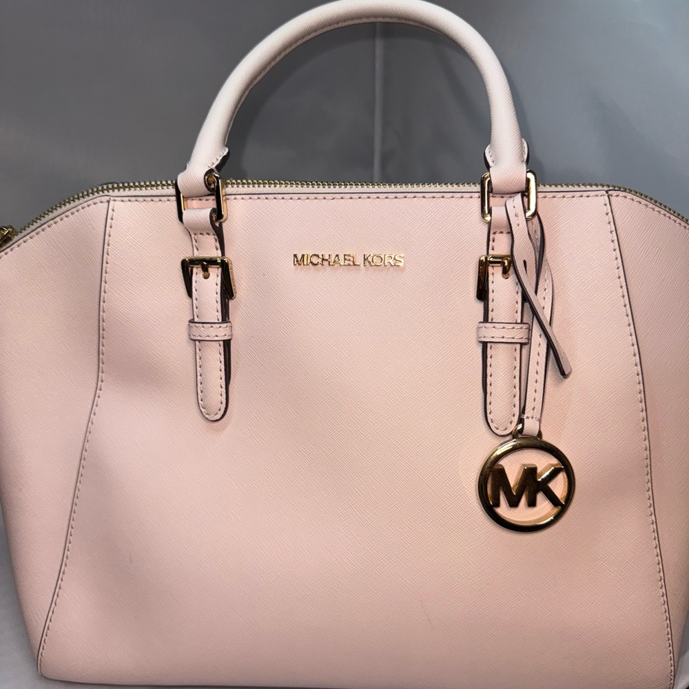 Michael Kors Pink Saffiano Leather Satchel